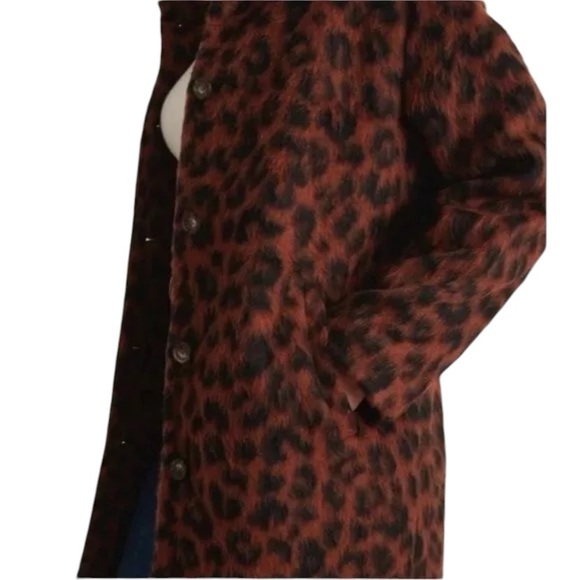MARINE LAYER Stephanie Cocoon Coat in Cheetah Size XS - Picture 4 of 9